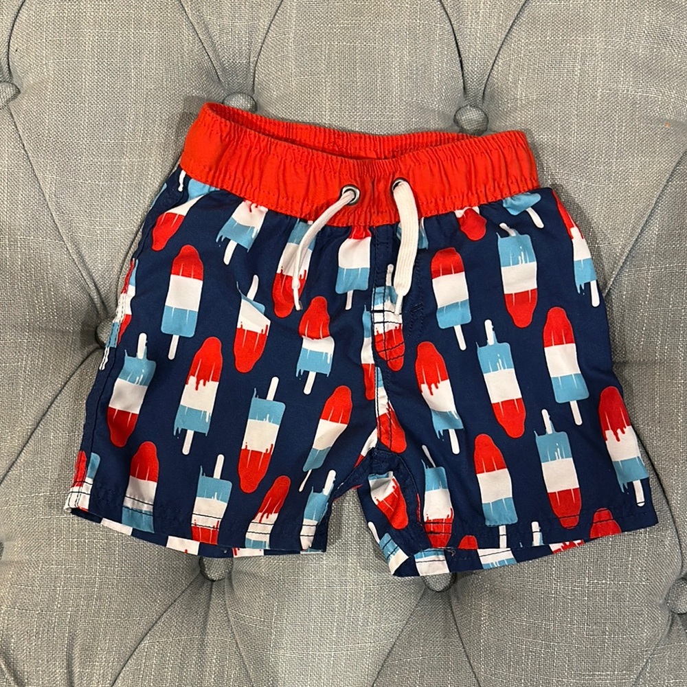 Starting Out Red and Blue Popsicle Print Shorts